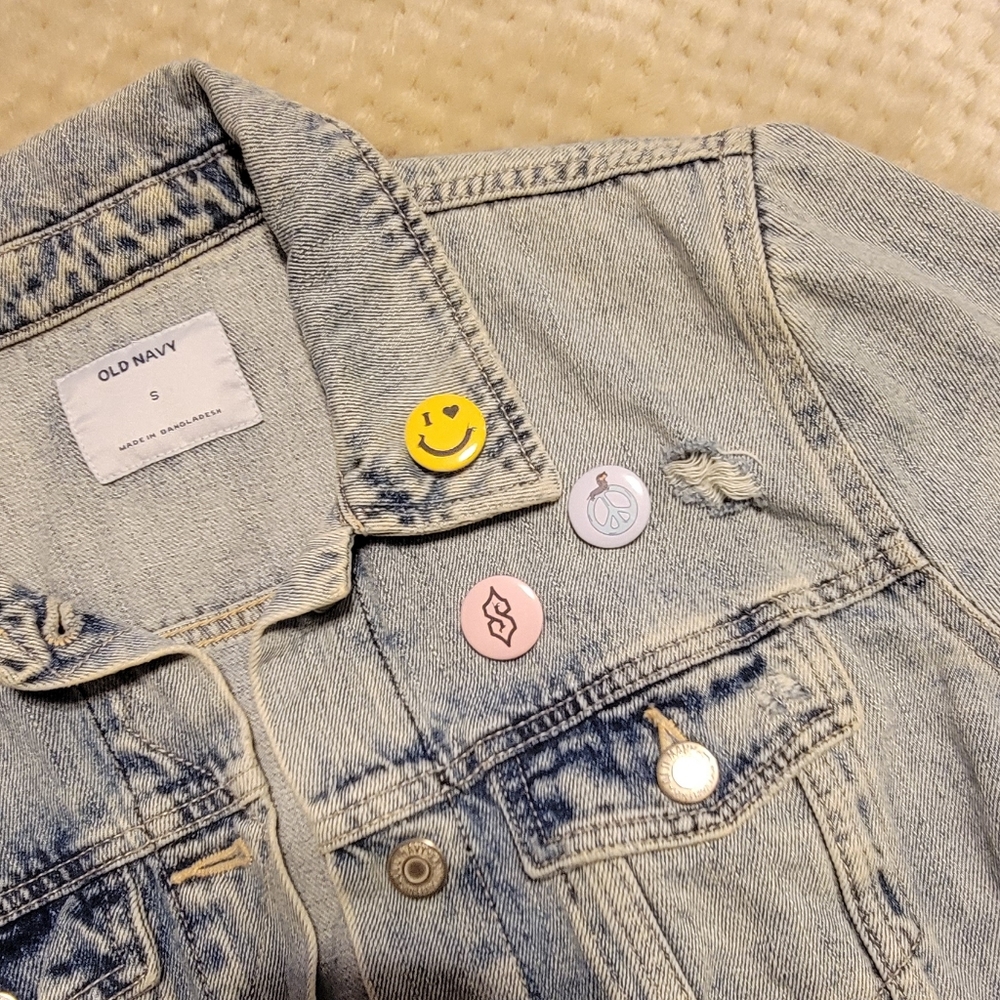Denim Jacket with pins